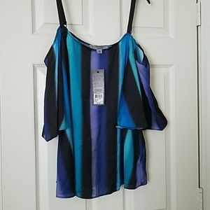 NWT Ruff Hewn Silky Cold Shoulder Top